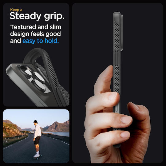 Spigen Liquid Air Umschlag Rückseite Silikon 0.3mm Matte Black (iPhone 17 Pro / iPhone 16 Pro)
