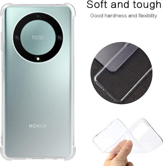 Techsuit Shockproof Clear Umschlag Rückseite Silikon mit Band Transparent (Honor Magic5 Lite)