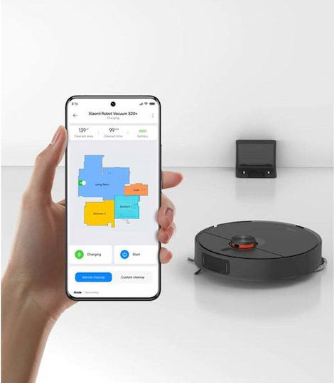 Xiaomi S20+ Σκούπα Ρομπότ με Αυτονομία έως 170min και Κάλυψη Χώρου έως 170τ.μ. Μαύρη