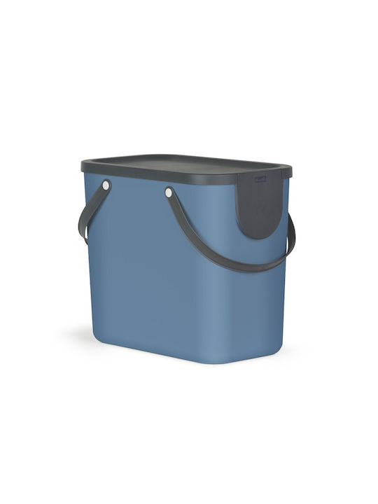 Rotho Babydesign Albula Waste Bin Recycling Plastic Blue 25lt 1pcs