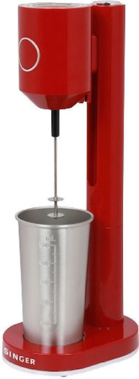 Singer Milk Frother Tabletop 100W with 2 Speed Level Red