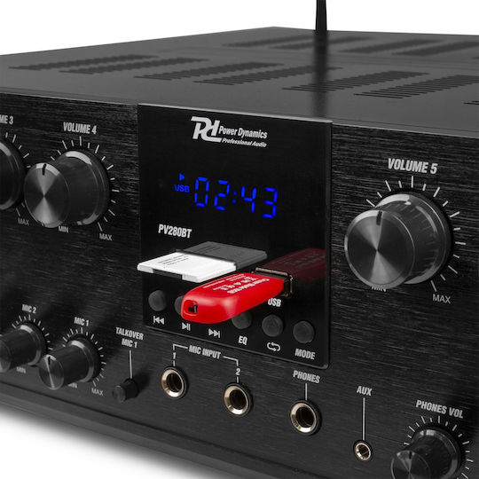 Power Dynamics PV280BT Integriert Hi-Fi-Verstärker Stereo 953.037 Schwarz
