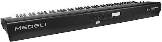 Medeli Electric Etapa Pian SP201 Set cu 88 Ponderat Clape Difuzoare încorporate și Conectare la Căști și Calculator Negru