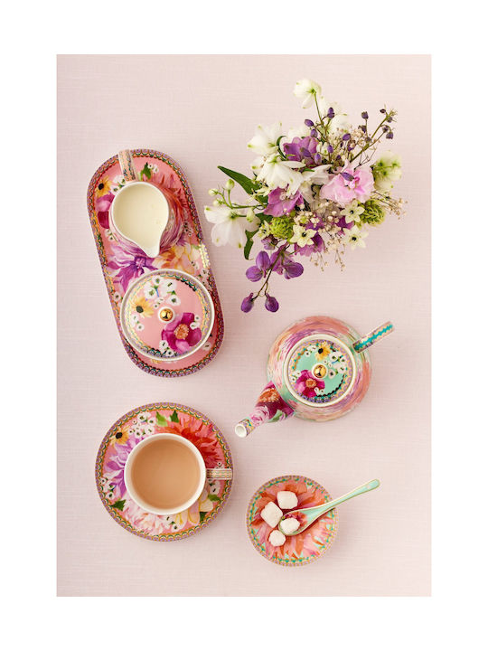 Maxwell & Williams Teas & C's Dahlia Daze Γαλατιέρα Σερβιρίσματος από Πορσελάνη σε Ροζ Χρώμα