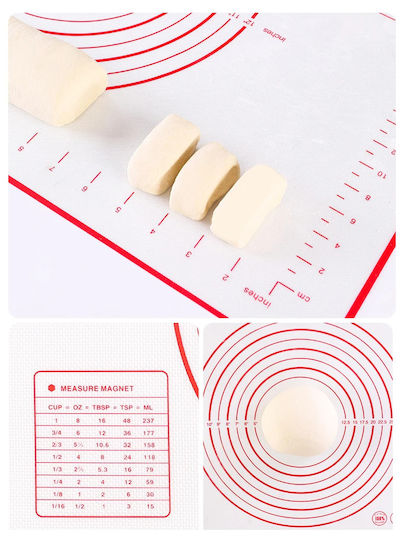 Sugar Love Silicone Non-Stick Baking Mat 40x40cm Kόκκινη