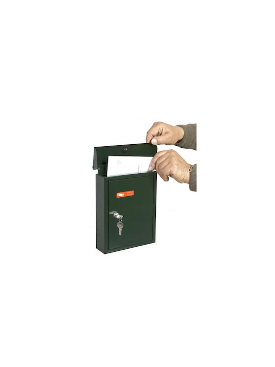 Viometal LTD Toulon 95 Outdoor Mailbox Metallic in Black Color 21x7x27cm