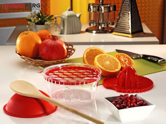 Herzberg Classic Juicer Pomegranate with Container made of Plastic