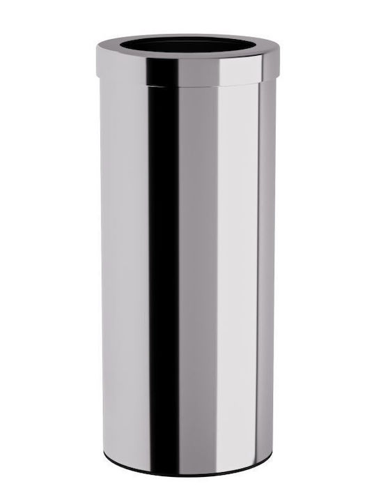 Pam & Co Laundry Basket Metallic 30L 25x25x57cm Silver