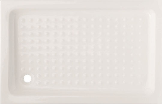 Tema Ορθογώνια Πορσελάνινη Ντουζιέρα 80x120cm Λευκή