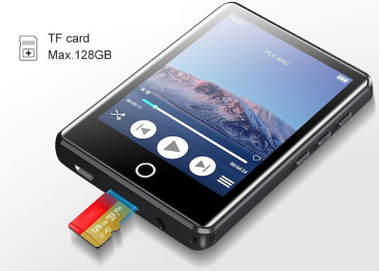 Ruizu MP3 плейър (8GB) с Сензорен Екран 2.8" Черен M6-8GB