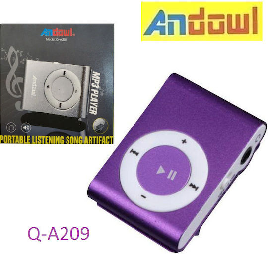 Andowl Q-A209 MP3 плейър (16GB) с Екран LCD Лилав