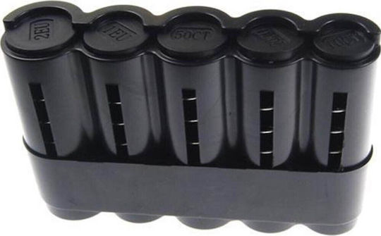 Πλαστική Κερματοθήκη Φορητή με 5 Θέσεις 13x8cm