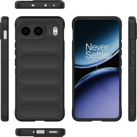 Techsuit Magic Umschlag Rückseite Kunststoff / Silikon Schwarz (OnePlus Nord 4)