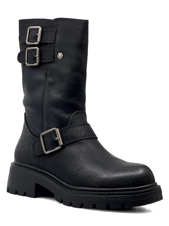 Jeep Footwear Women's Biker Boots Black