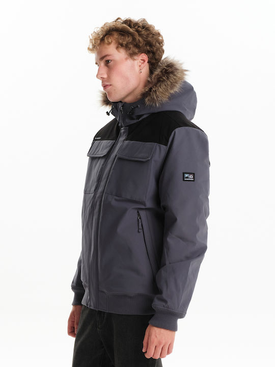 Winter Jacke Bomber Wasserdicht und Winddicht Blau