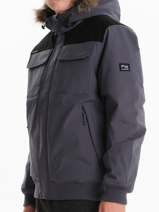 Winter Jacke Bomber Wasserdicht und Winddicht Blau