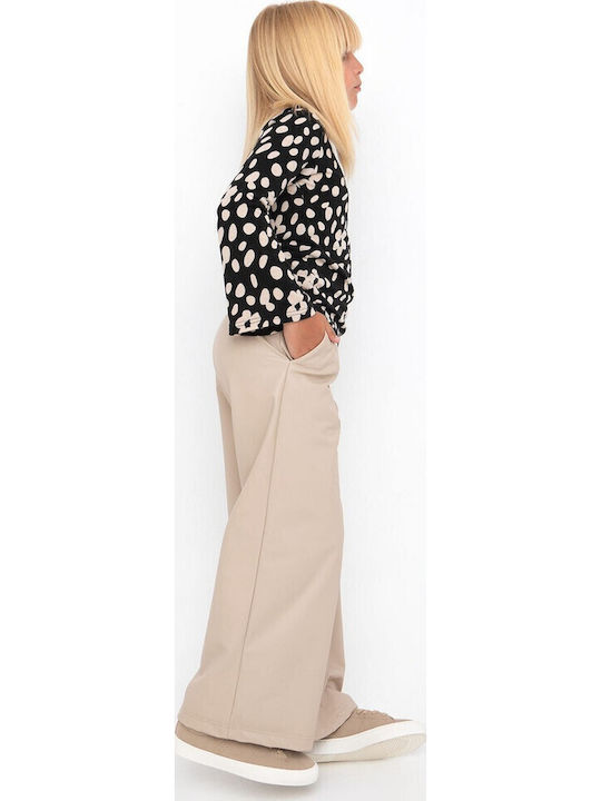 Kids' Palazzo Pants Beige