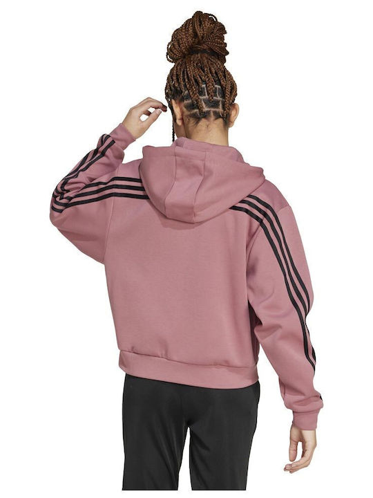 adidas Future Icons 3-stripes Full-zip Jacket Purple with Hood