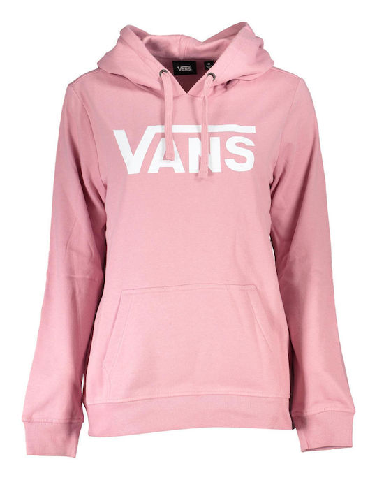 Vans Women's Long Hooded Fleece Sweatshirt Pink