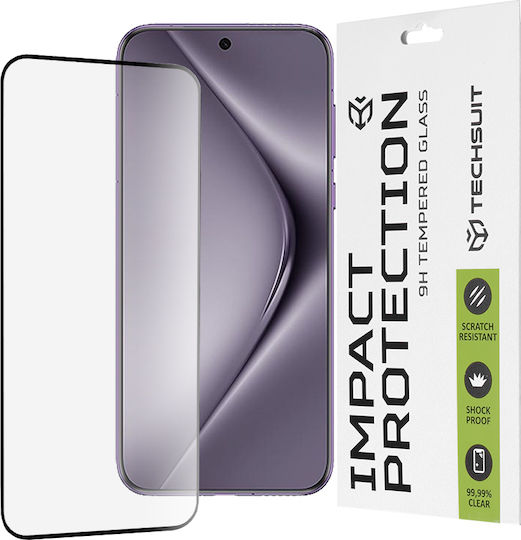 Techsuit 111d Пълно лепило Закалено стъкло за цялото лице Черен (Realme 12+)