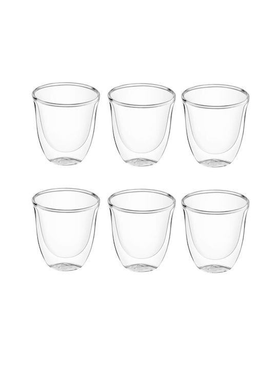 De'Longhi Essential Collection Set Căni Espresso De sticlă Transparente 60ml 6buc