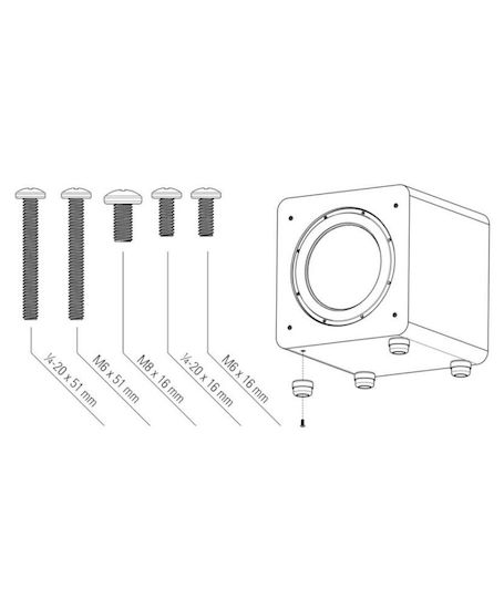 SVS SoundPath Subwoofer Isolation Isolation Feet 53mm 4 Piece Set in Black Colour