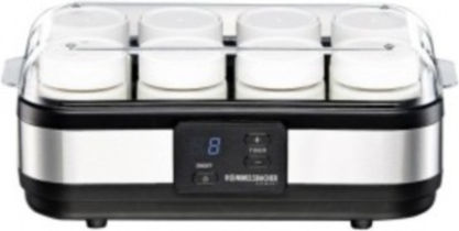 Rommelsbacher JG 40 Yogurt Maker with Jars and Digital Display 1.2lt Silver 40W
