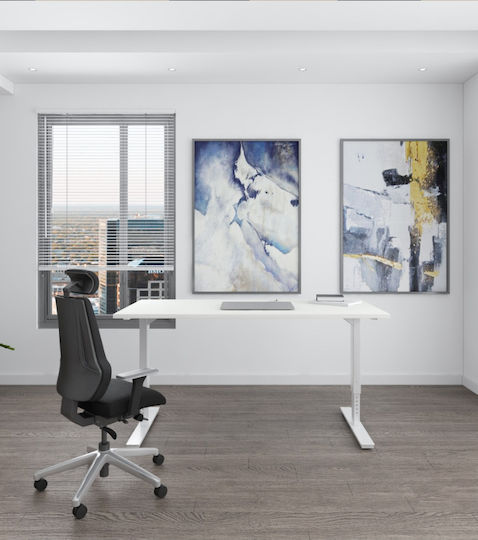 ErgoAction Βάση Γραφείου Μεταλλική Μαύρη 138x80cm
