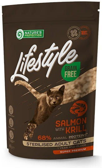 Lifestyle Hrană Uscată fără Cereale & Gluten pentru Pisici Sterilizate Adulte cu Somon 0.4kg