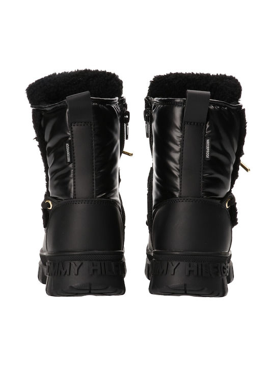 Kinder-Schneestiefel mit Reißverschluss Schwarze