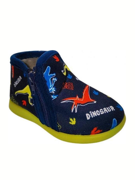 Kinderhausschuhe Stiefel Blau