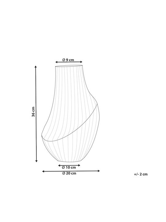 Beliani Διακοσμητικό Βάζο Glas Gray 1Stück