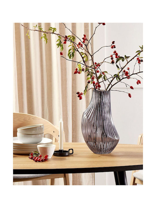 Beliani Διακοσμητικό Βάζο Glas Gray 1Stück