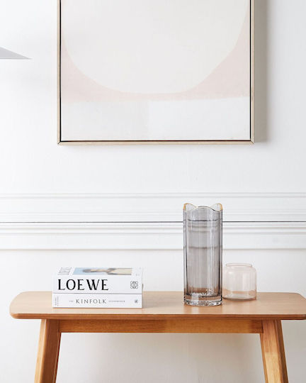 Beliani Decorative Vase Gray