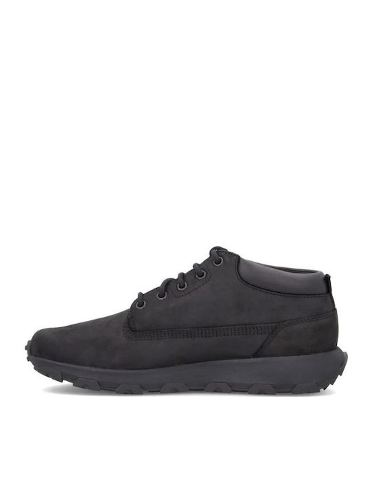 Park Mid Leather Black Men's Boots