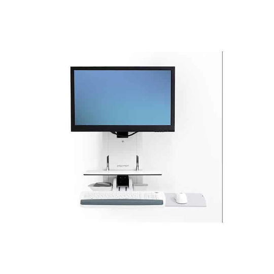 Ergotron StyleView Монтиран на стена Стойка Монитор до 24" Бял