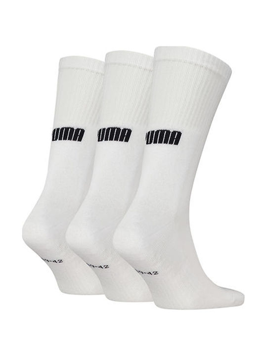 PUMA Logo Athletic Socks White 3 Pairs