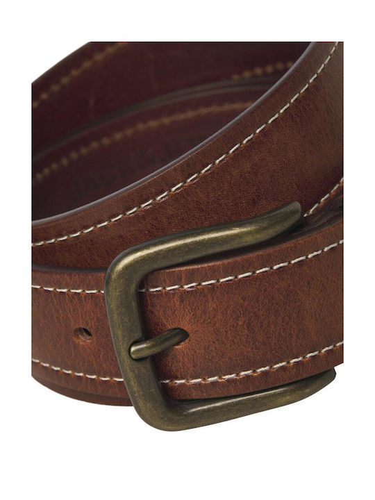 Jack & Jones Men's Leather Belt Tabac Brown