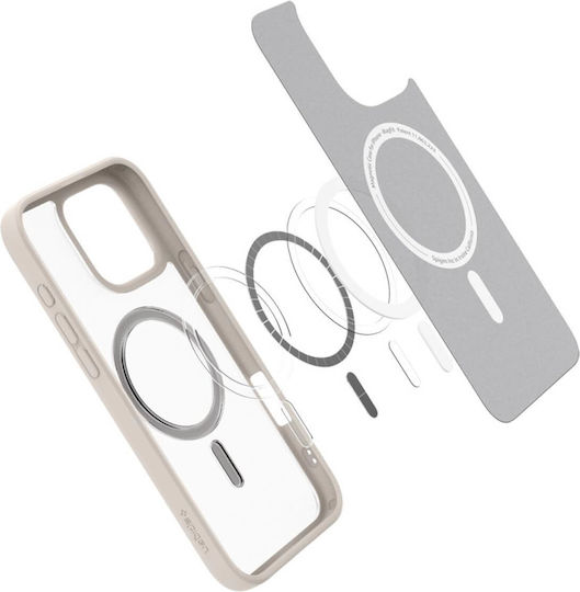 Spigen Ultra Hybrid MagFit Umschlag Rückseite Kunststoff 2mm Frost Natural Titanium (iPhone 17 Pro / iPhone 16 Pro)