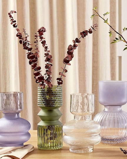 Beliani Glasvase Transparent