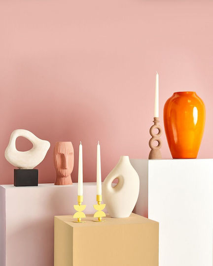 Beliani Keramik Vase Rosa