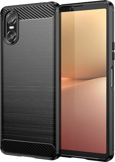 Techsuit Carbon Back Cover Σιλικόνης Μαύρο (Xperia 10 VI)