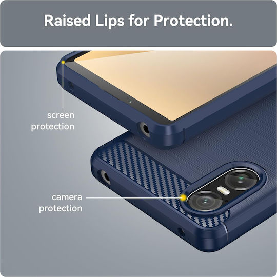 Techsuit Carbon Back Cover Σιλικόνης Μαύρο (Xperia 10 VI)