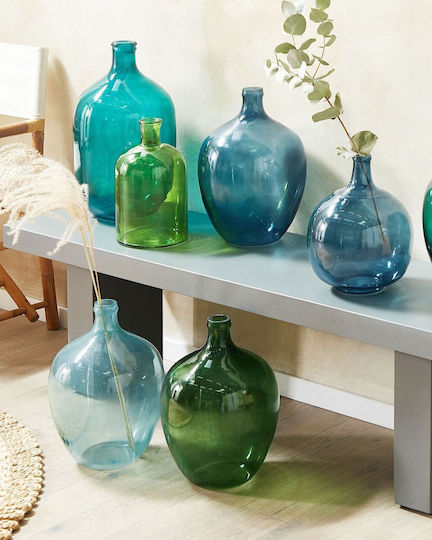 Beliani Διακοσμητικό Βάζο Glas Transparent 1Stück