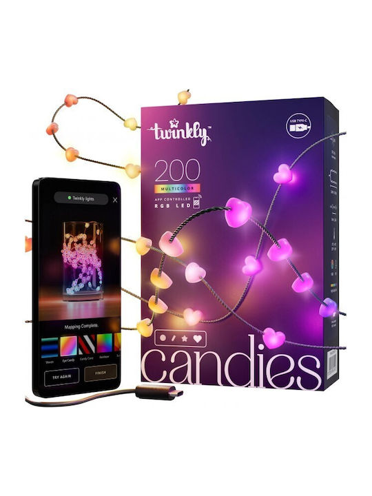 Twinkly Candies Гирлянди за външно осветление 12м