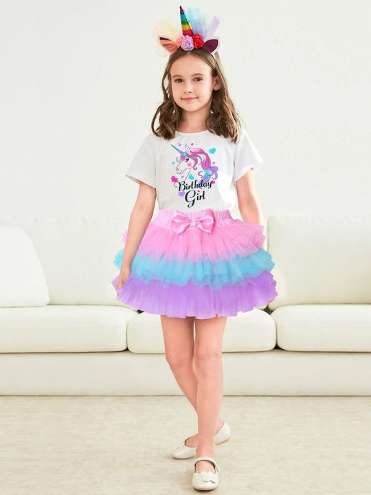 Kinder Tutu Rock aus Tüll Rosa