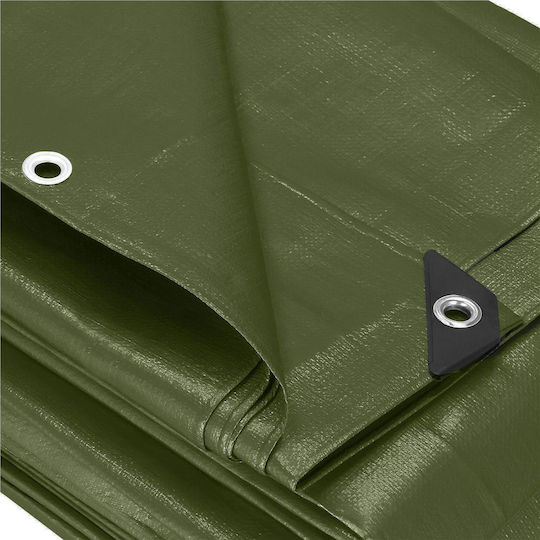 Waterproof Laminated Polyethylene Tarpaulin 120g/m2 4x5m Green