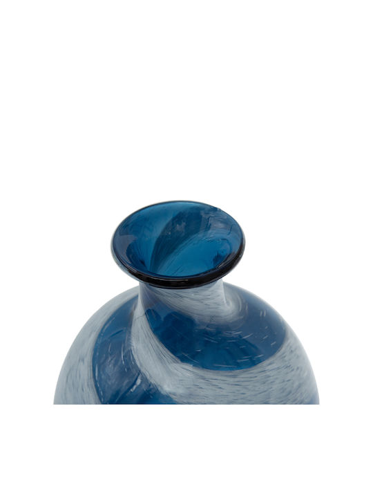 Artekko Vază Decorativă Sticlă Mayron Albastru 19x19x40cm 1buc