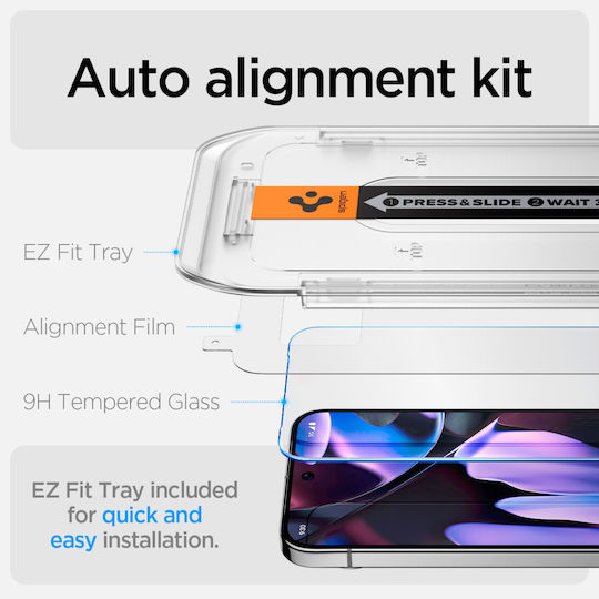 Spigen tR EZ Fit Tempered Glass 2pcs (Google Pixel 9 / 9 Pro / 10 / 10 Pro)