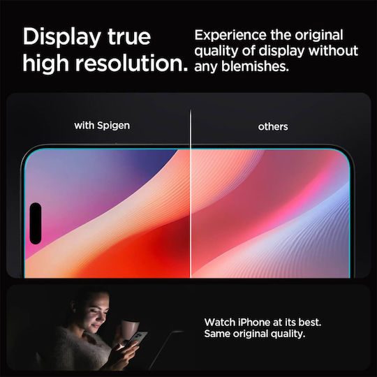 Spigen Glas.tR EZ Fit Tempered Glass (iPhone 17 / 17 Pro / 16 Pro) AGL07935